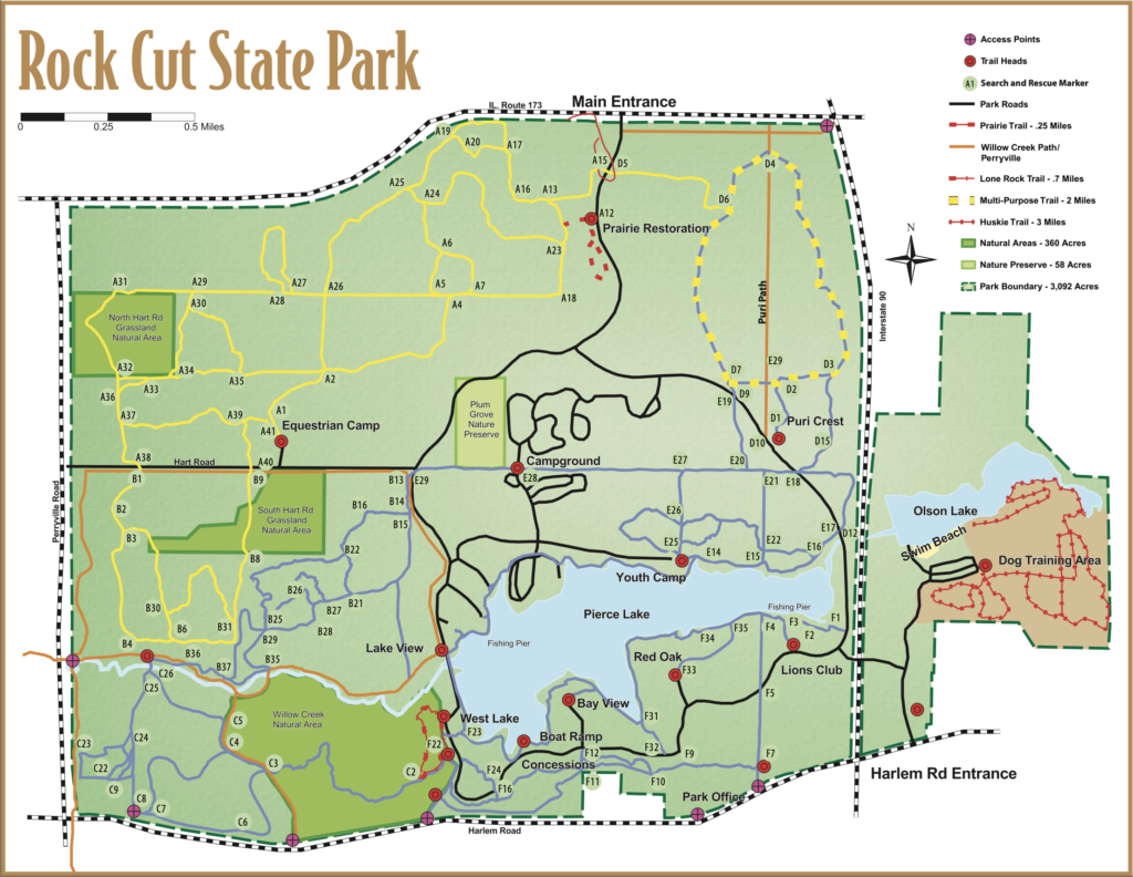 Park Map | Rock Cut State Park